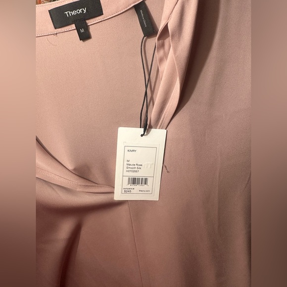 THEORY KIMRY SHEEN SILK TIE-NECK BLOUSE! - Picture 3 of 3